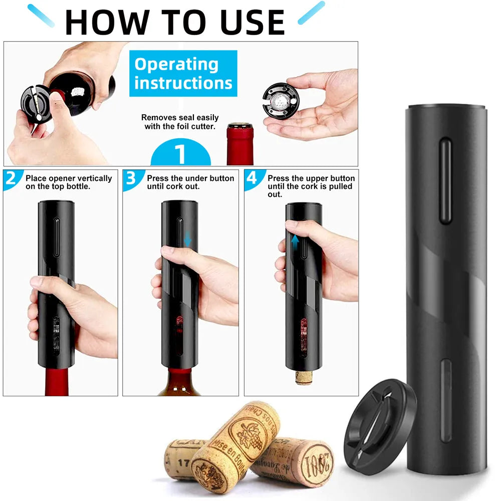 Effortless Elegance: Electric Wine Opener for Seamless Sipping!