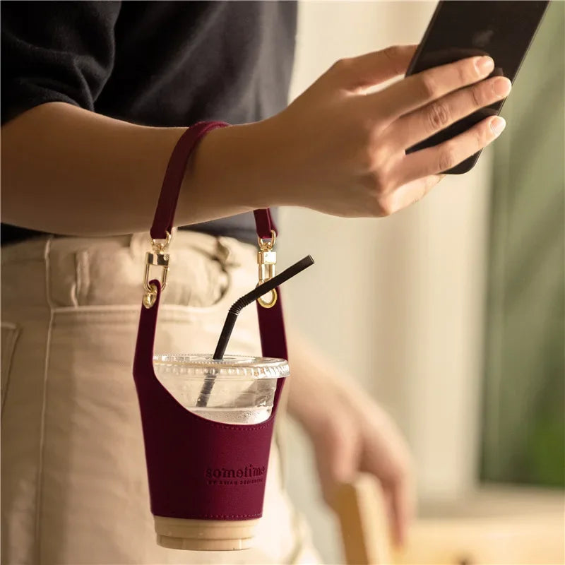 Versatile Eco-Friendly Cup Holder Bag - Elevate Your On-the-Go Sipping!
